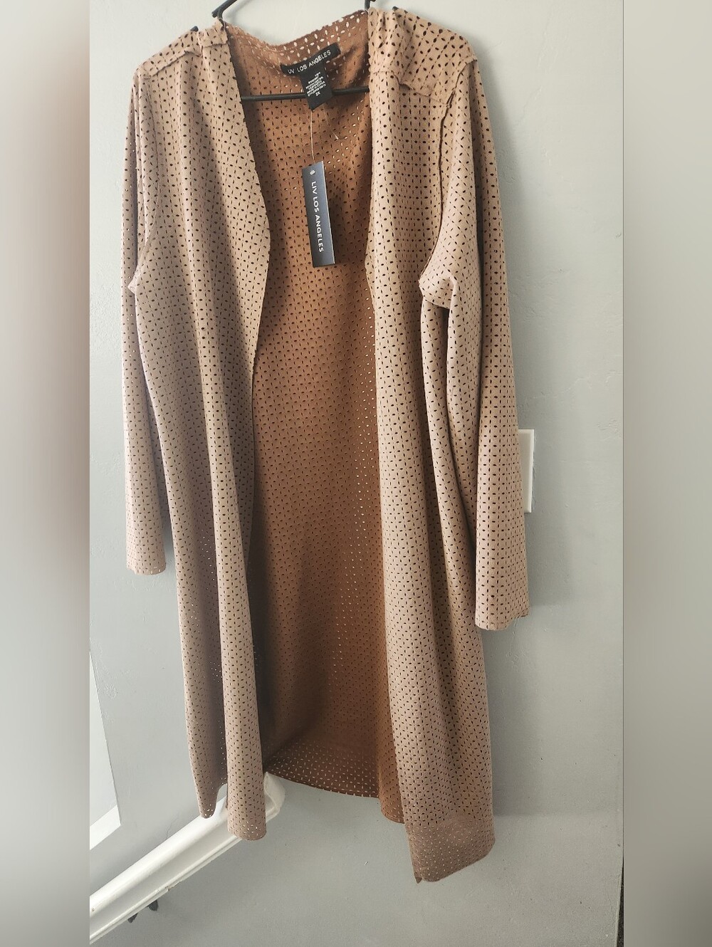 🆕️Liv Los Angeles Faux Suede Open Duster Size 2X